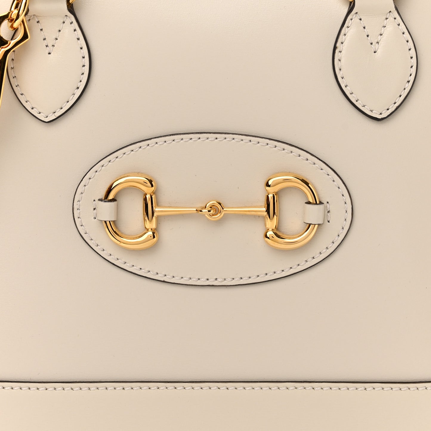 Boarded Plutone Calfskin Small Horsebit 1955 Top Handle Bag Mystic White