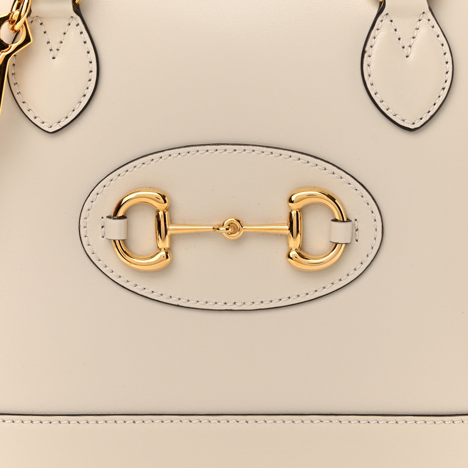 Gucci Boarded Plutone Calfskin Small Horsebit 1955 Top Handle Bag Mystic White 8 of 11