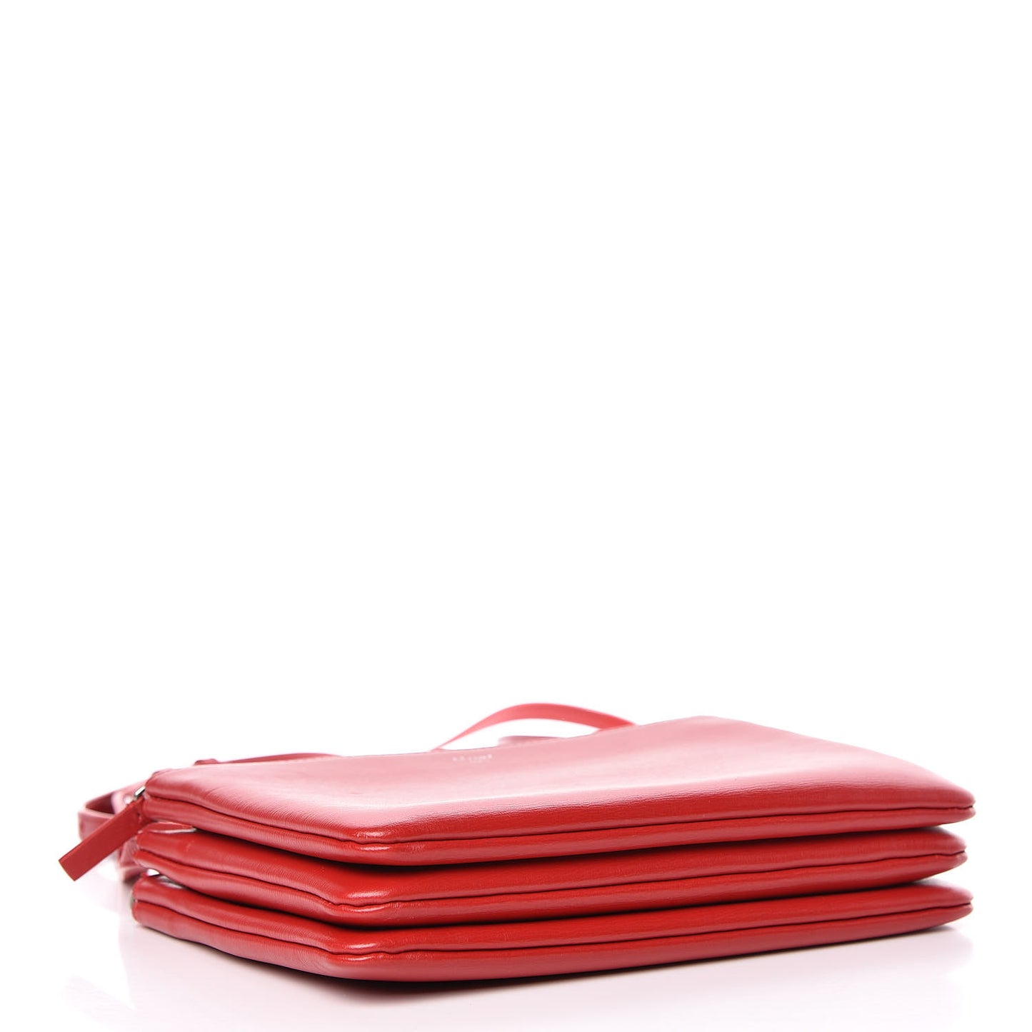Liege Calfskin Small Trio Crossbody Bag Pop Red