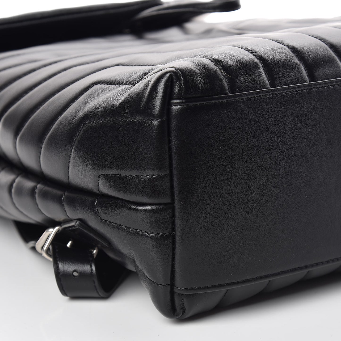 Calfskin Y Quilted Monogram Medium Loulou Backpack Black