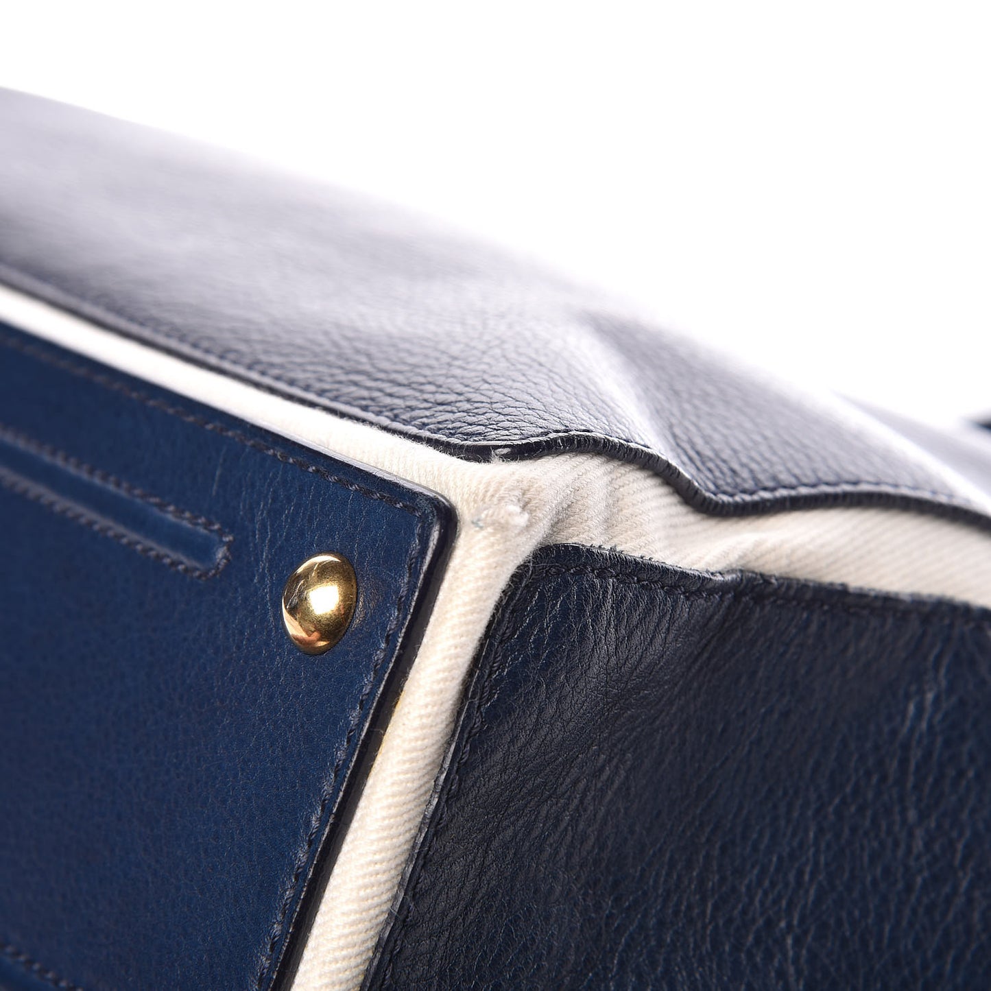 Calfskin Canvas Medium Muse Two Blue