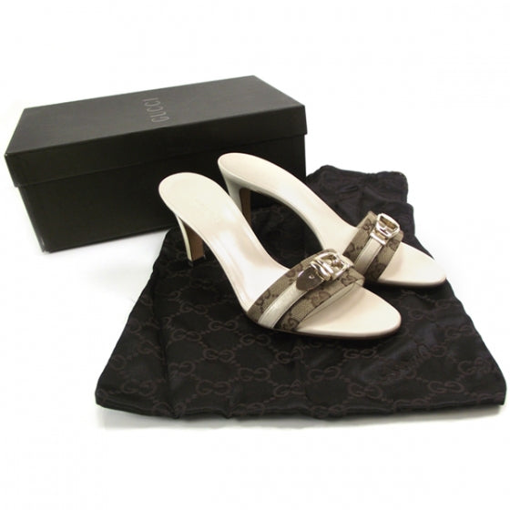 Monogram Buckle Slides 36