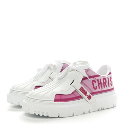 Christian Dior Reflective Fabric Shaded Dior-ID Platform Sneakers 39 Raspberry 3 of 9