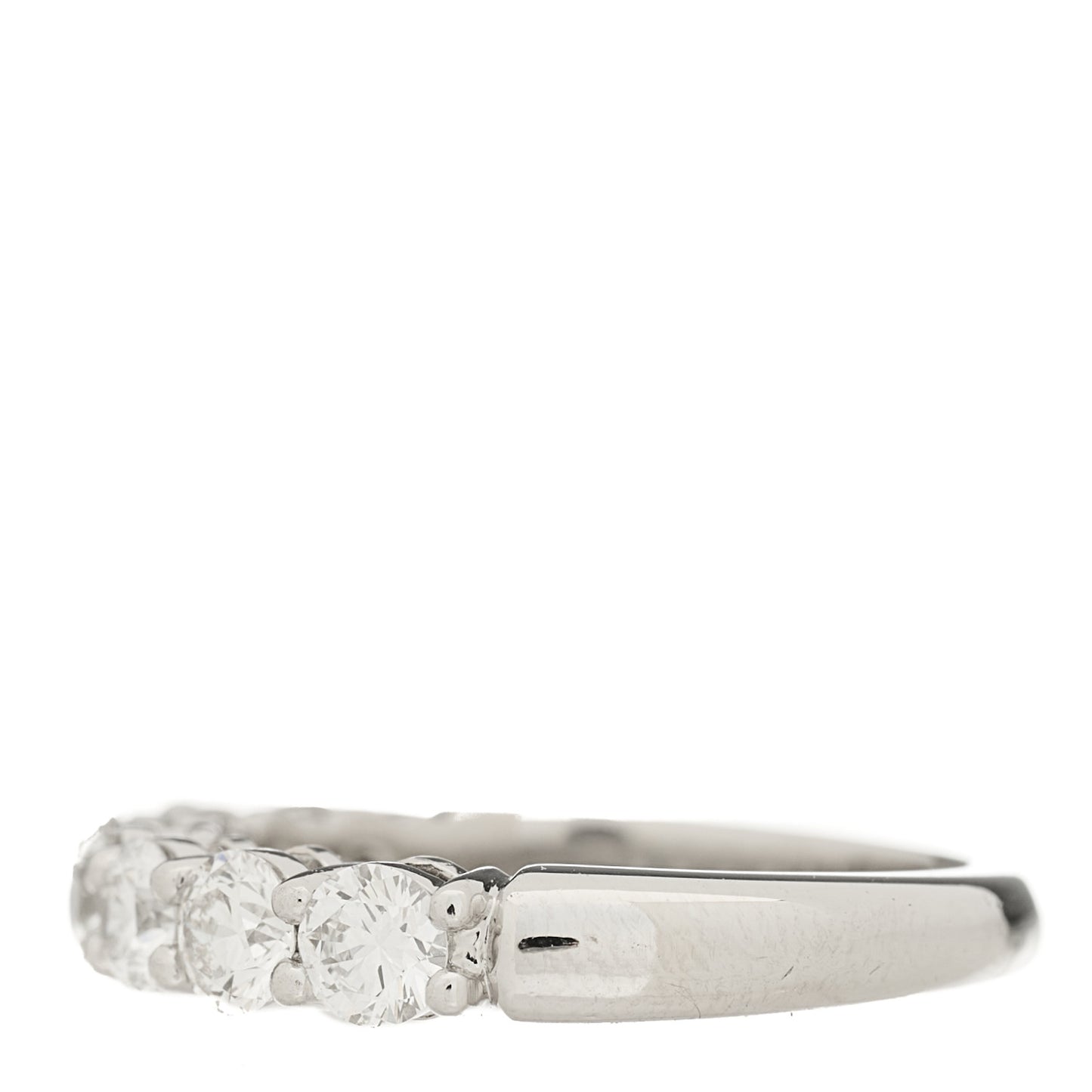 Platinum Diamond 3.5mm Forever Half Circle Band Ring 49 4.75