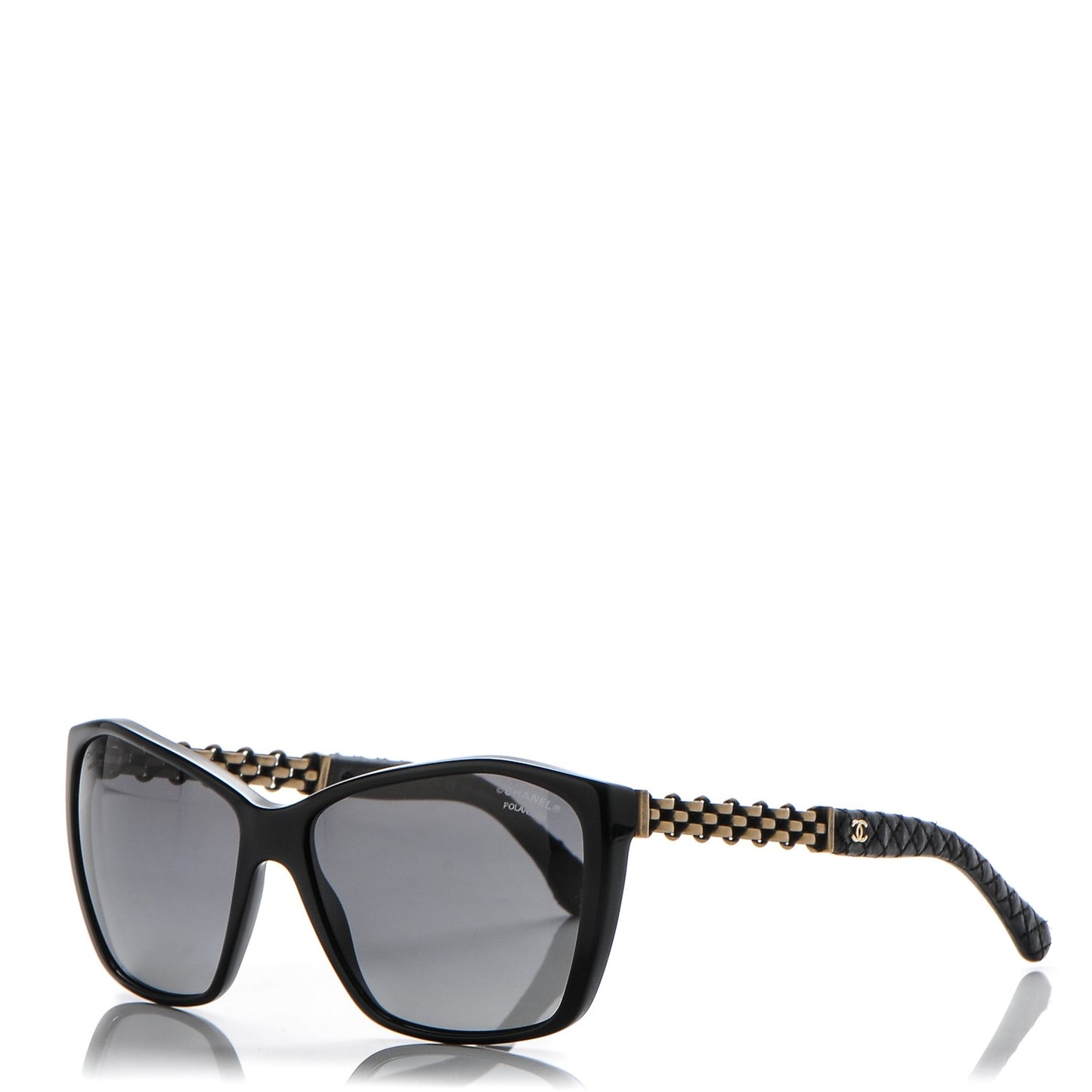Lambskin Quilted Reissue Polarized Sunglasses 5327-Q Black