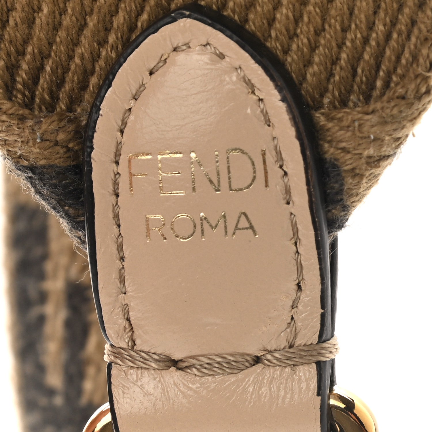 Fendi Canvas FF Strap You Brown 4 of 5