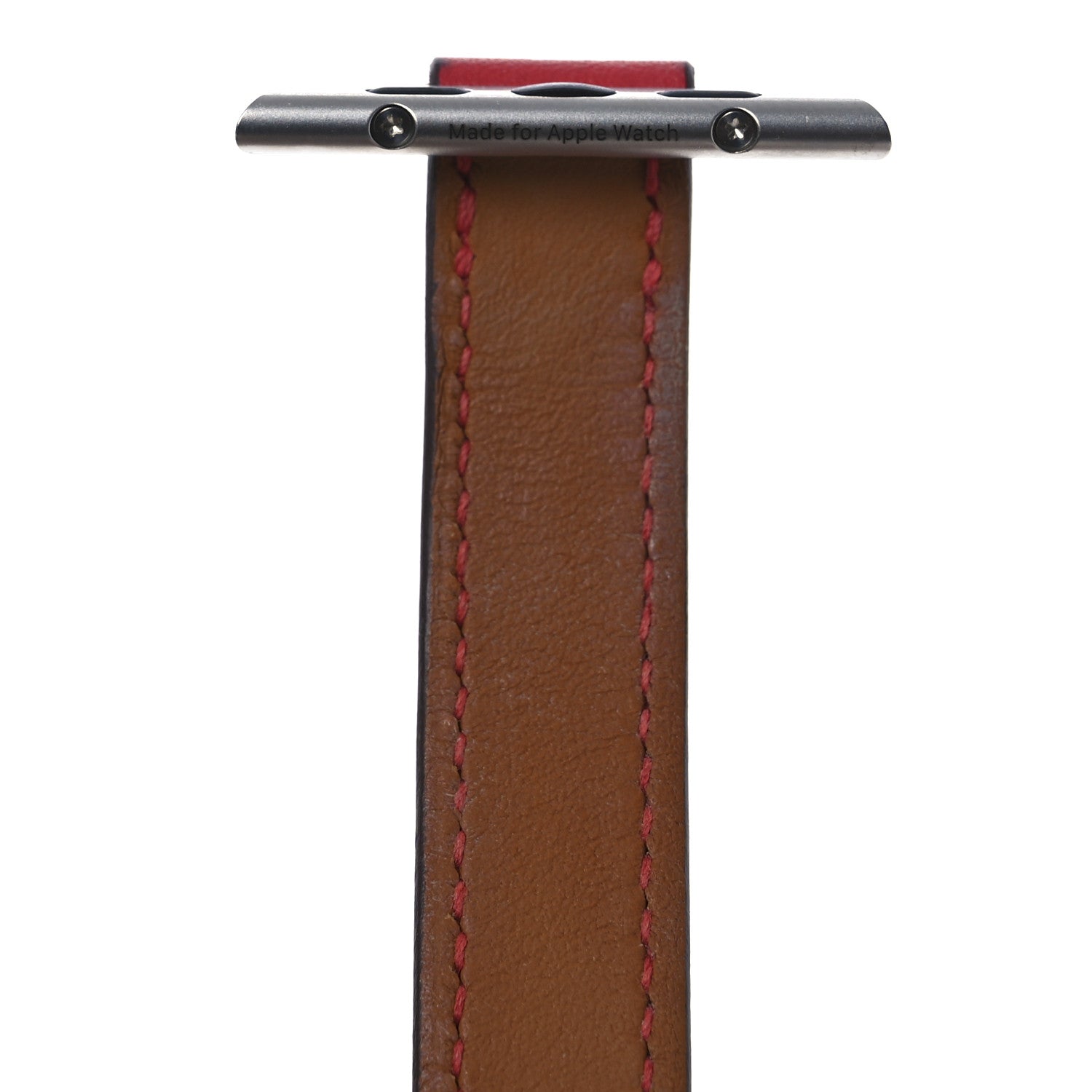 Hermes Swift 41mm Apple Watch Attelage Double Tour Band Rouge De Coeur 7 of 12