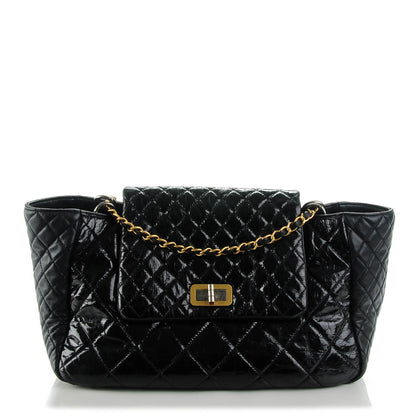 Chanel Glazed Calfskin Quilted Large Mademoiselle East West Flap Black 1 of 7