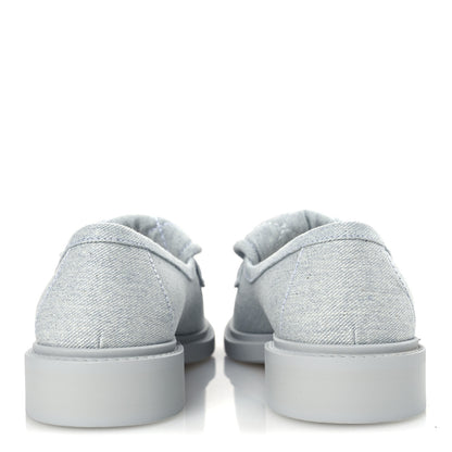 Chanel Denim CC Turnlock Loafers 37 Blue 6 of 11