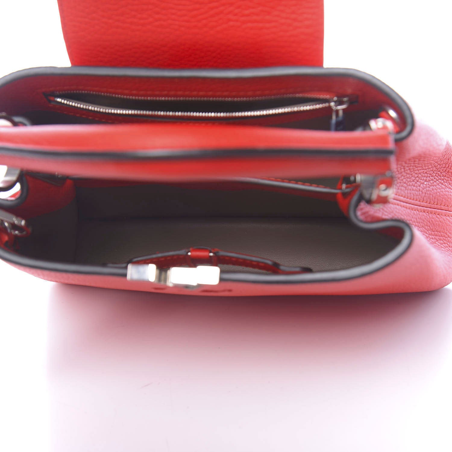 Louis Vuitton Taurillon Capucines BB Rubis 5 of 9
