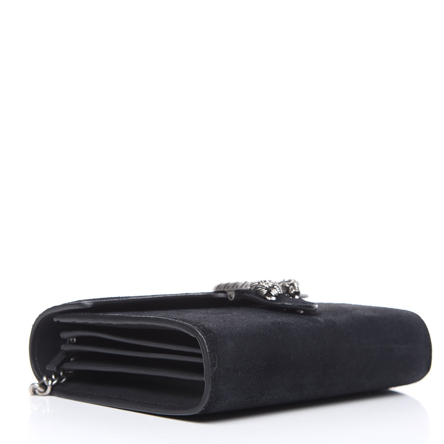 Gucci Suede Mini Dionysus Chain Wallet Black 4 of 12