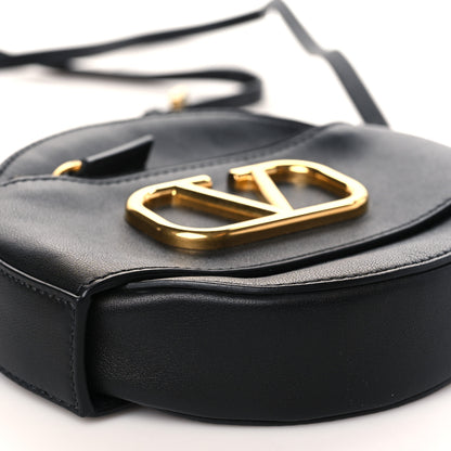 Valentino Garavani Calfskin VLogo Round Crossbody Bag Black 7 of 8