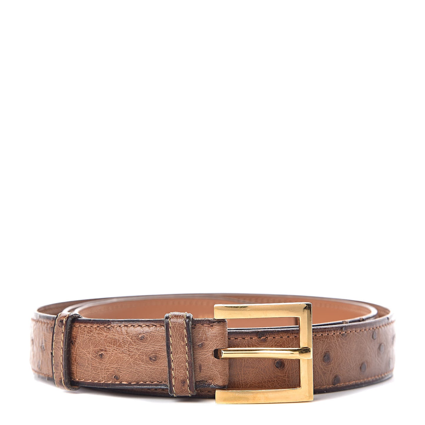 Ostrich 24mm Belt 95 Gold