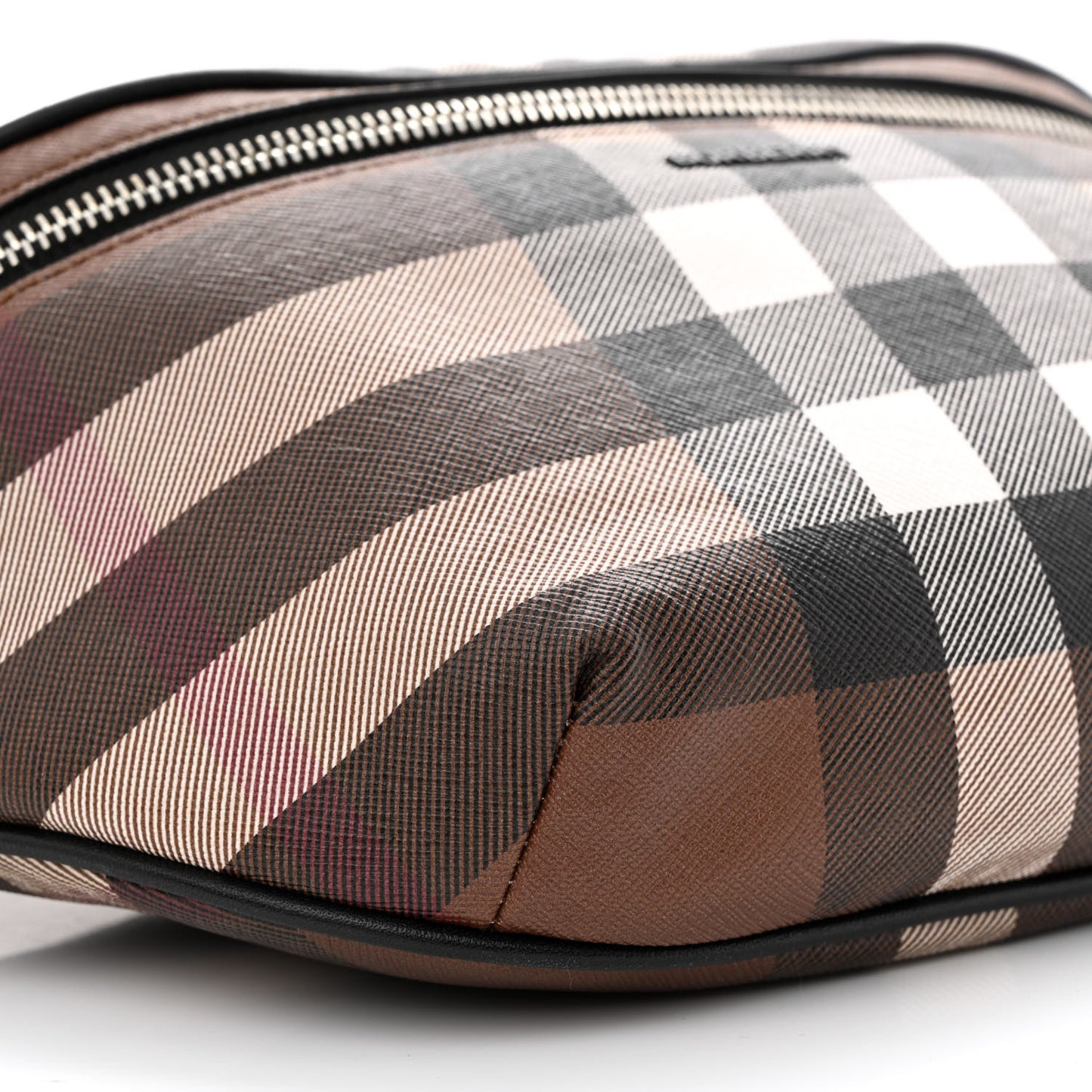 E-canvas Check Cason Bum Bag Dark Birch Brown