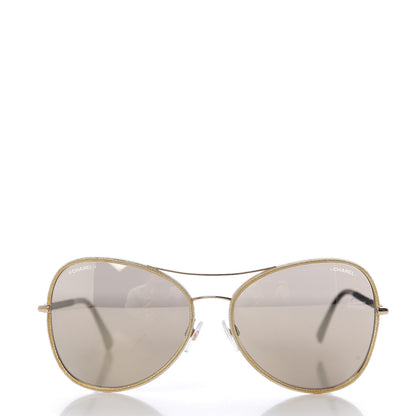 Chanel Pilot Fall Sunglasses 4227 Gold 2 of 8