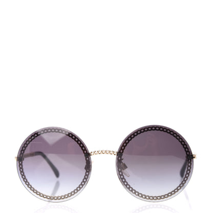 Chanel Round Chain Sunglasses 4245 Gold 2 of 8
