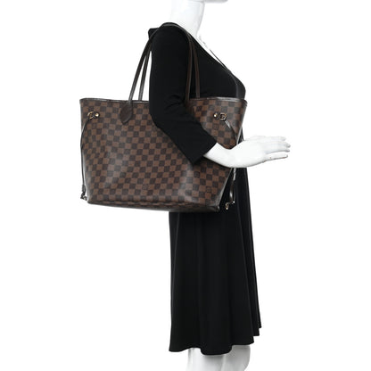 Louis Vuitton Damier Ebene Neo Neverfull MM Rose Ballerine 2 of 10