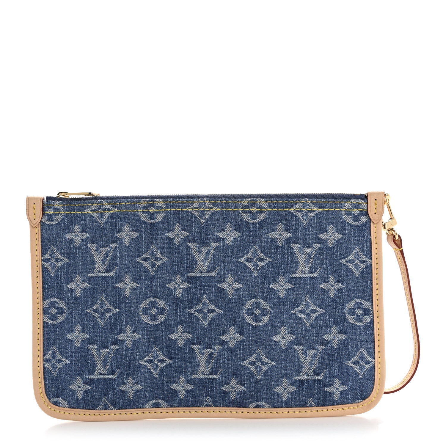 Louis Vuitton Denim Monogram Jacquard Neverfull MM GM Pochette Blue 1 of 6