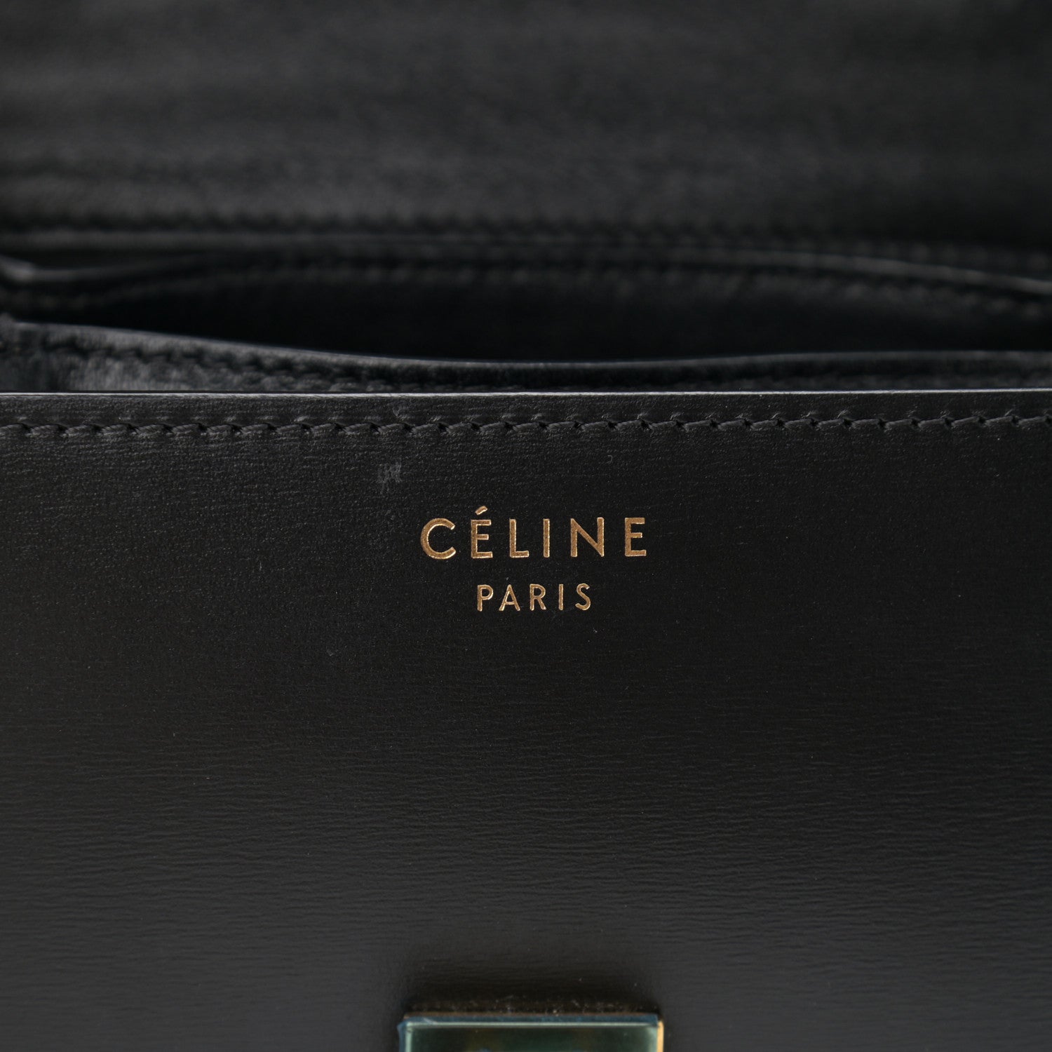 Celine Box Calfskin Small Classic Box Flap Bag Black 6 of 12