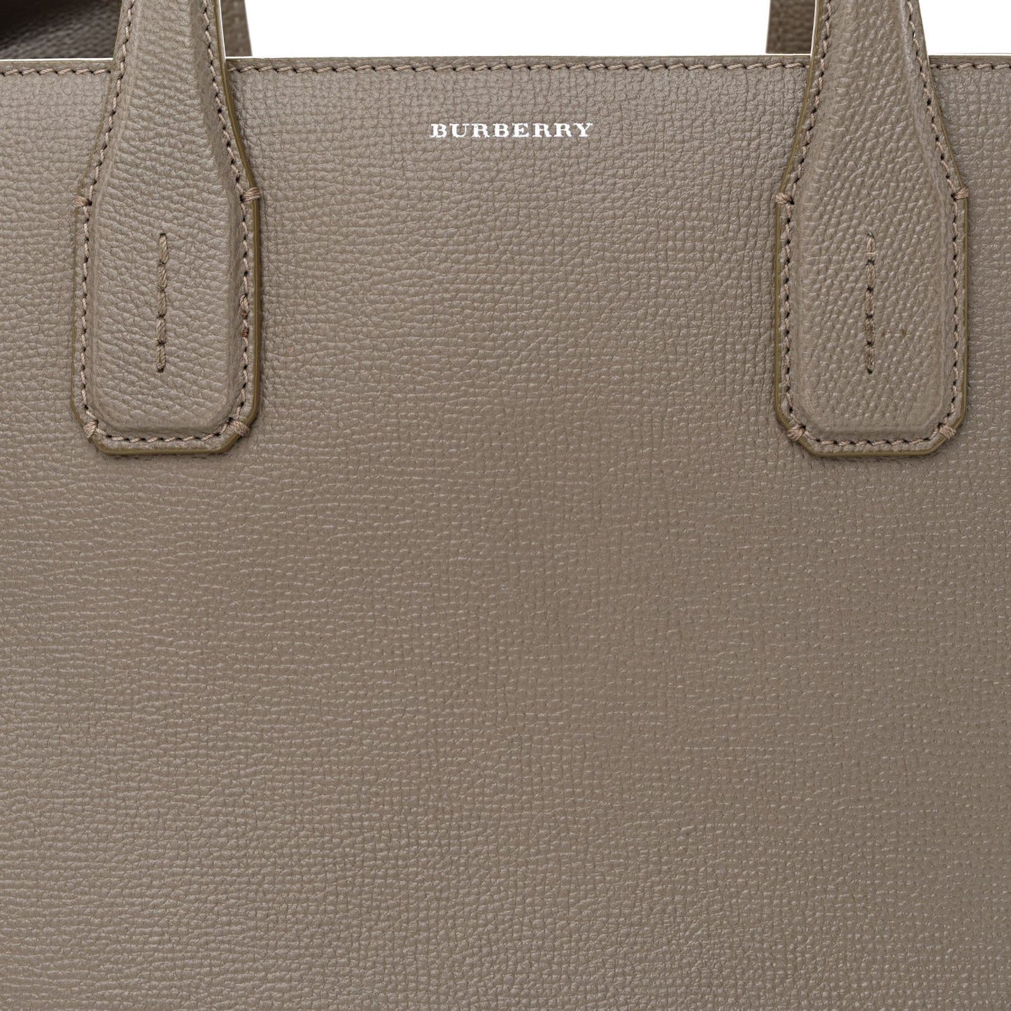 Derby Calfskin House Check Medium Banner Tote Pale Grey