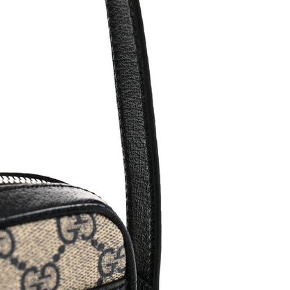 Gucci GG Supreme Monogram Textured Dollar Calfskin Web Small Ophidia Messenger Bag Beige Blue 11 of 11