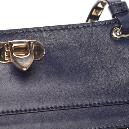 Valentino Garavani Vitello Medium Rockstud All Over Tote Marine 13 of 15