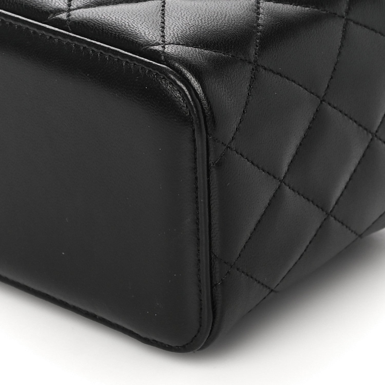 Chanel Lambskin Quilted Small Top Handle Vanity Case With Chain Black 10 of 11