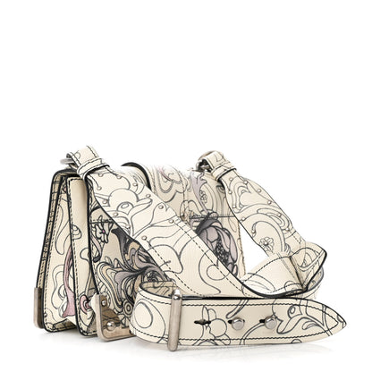 Prada X JAMES JEAN Glace Calfskin Rabbit Print Cahier Bag Opaline 3 of 12