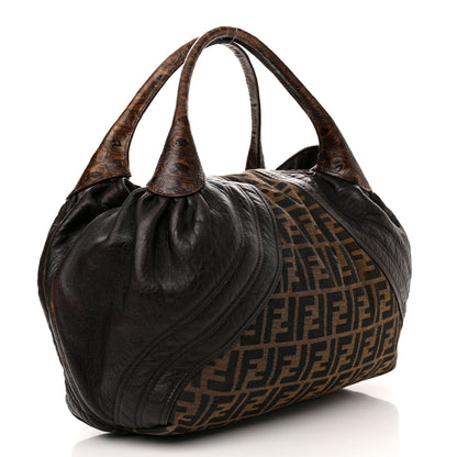 Fendi Zucca Nappa Nuvolata Vitello Tortuga Spy Tobacco Moro 3 of 11