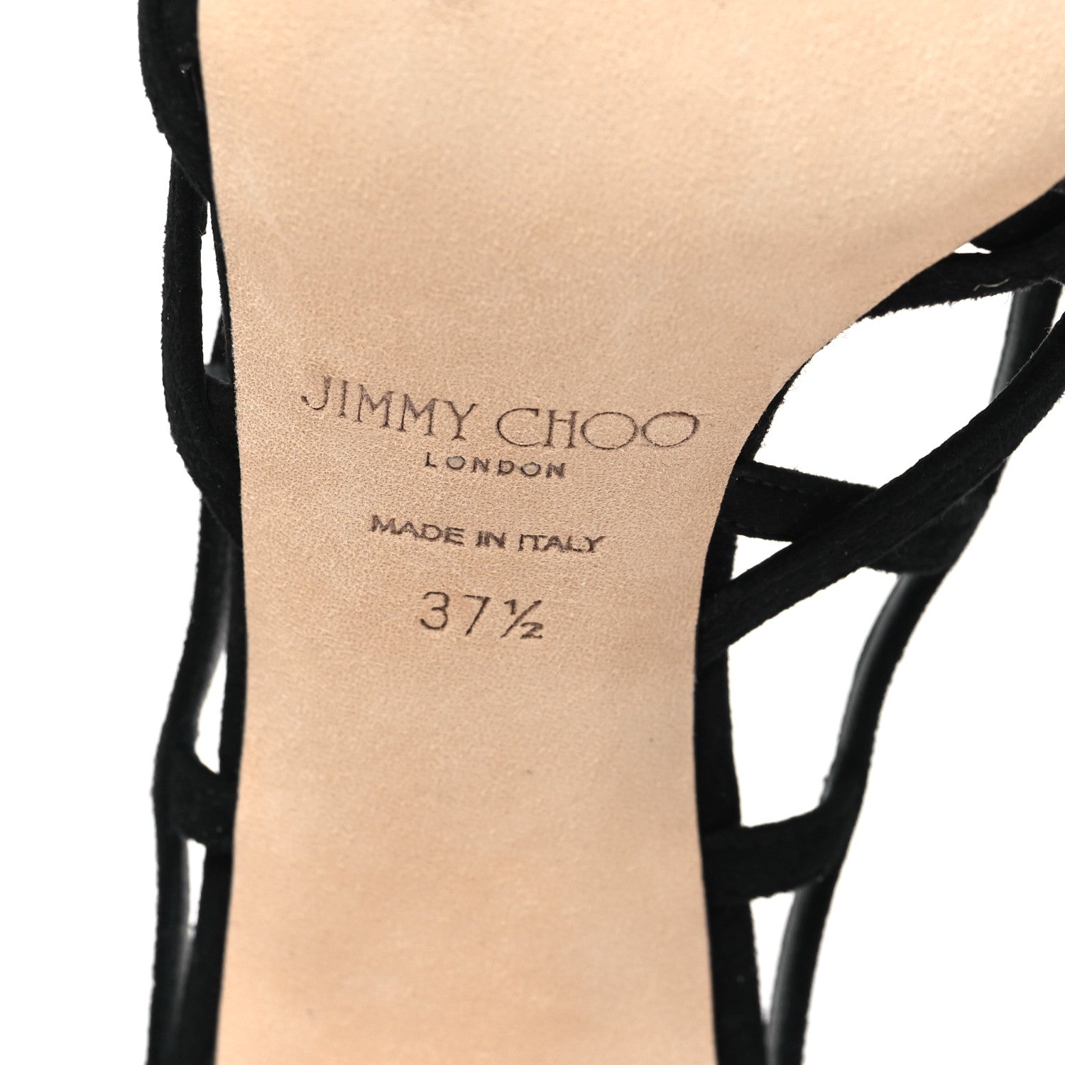 Jimmy Choo Suede Sai 65 Sandals 37.5 Black 6 of 8