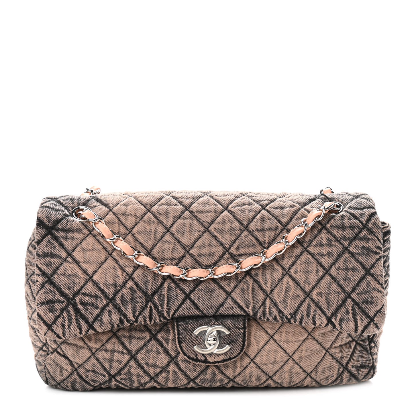 Denim Quilted Denimpression Flap Rose Clair