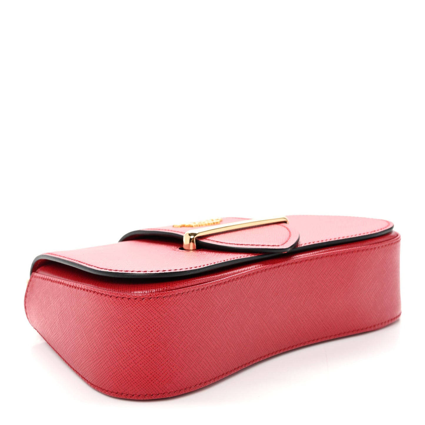 Saffiano Lux Sidonie Small Chain Crossbody Bag Fuoco