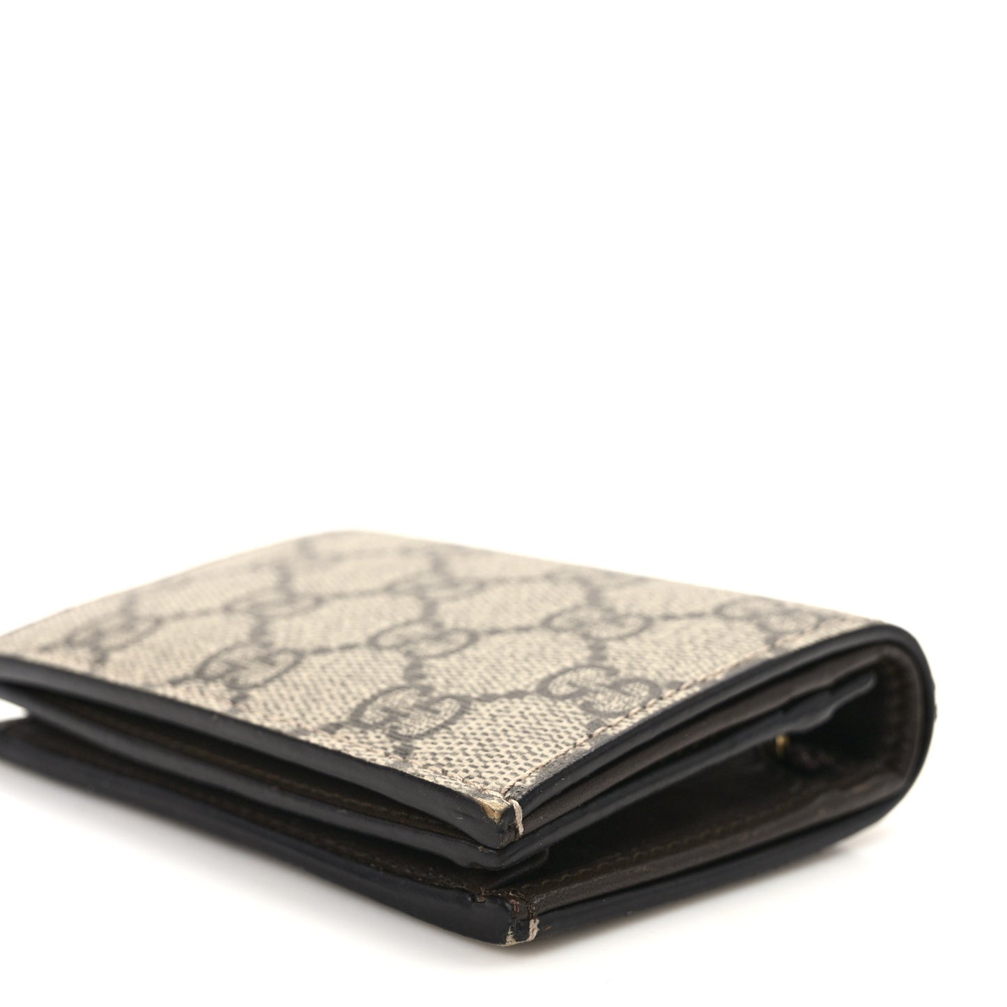 GG Supreme Monogram Card Case Beige