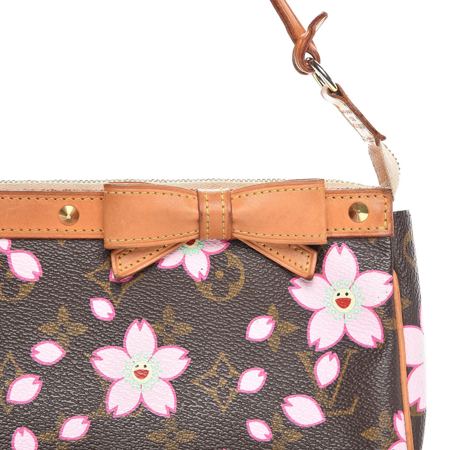 Monogram Cherry Blossom Pochette Accessories Brown