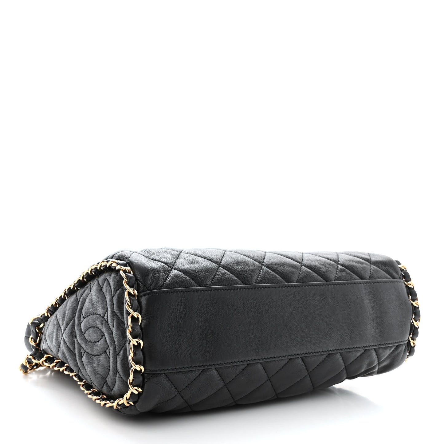 Calfskin Quilted Medium Chain Me Hobo Black