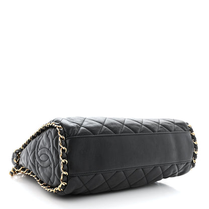 Chanel Calfskin Quilted Medium Chain Me Hobo Black 4 of 10