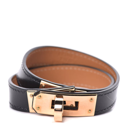 Hermes Box Kelly Double Tour Bracelet T2 Black 1 of 6