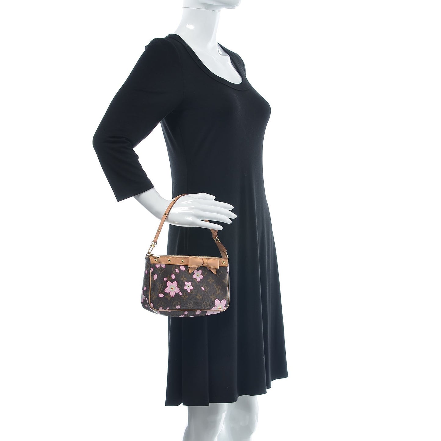 Monogram Cherry Blossom Pochette Accessories Brown