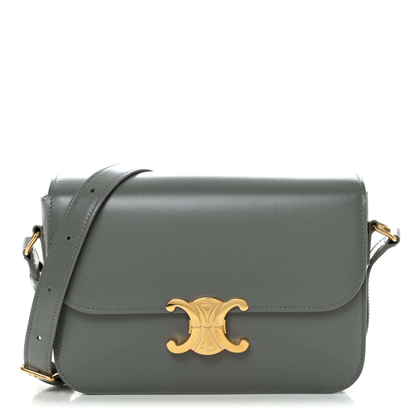 Shiny Calfskin Medium Triomphe Pebble