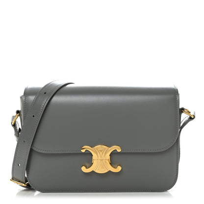 Celine Shiny Calfskin Medium Triomphe Pebble 1 of 10