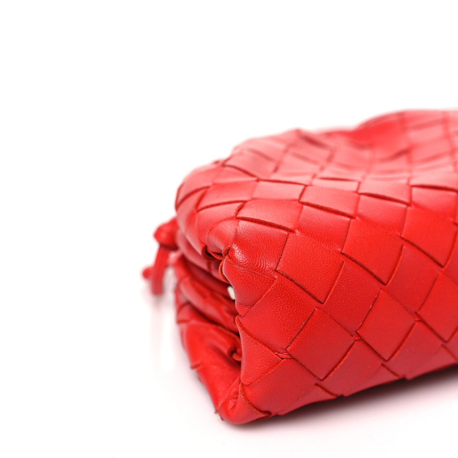 Bottega Veneta Nappa Intrecciato The Mini Pouch Bright Red 9 of 10