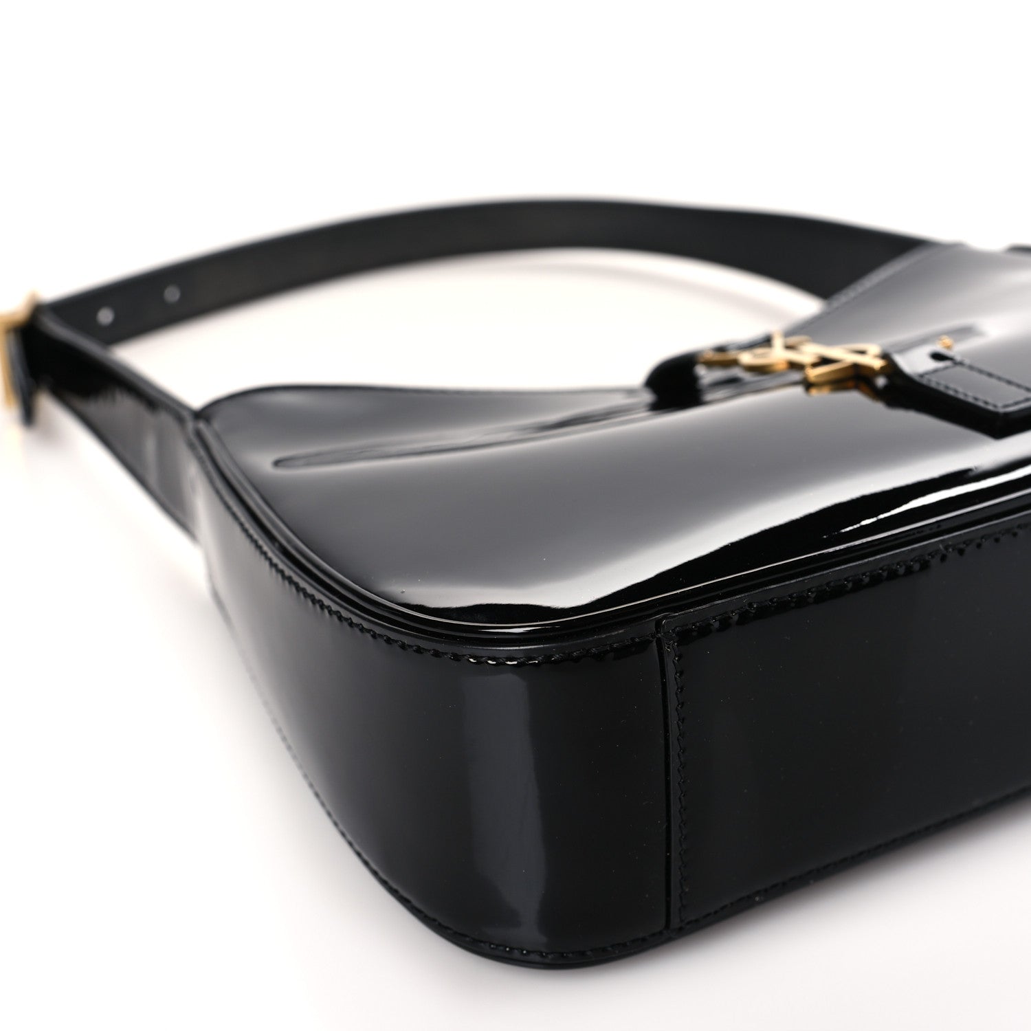 Saint Laurent Patent Le 5 A 7 Hobo Black 8 of 9