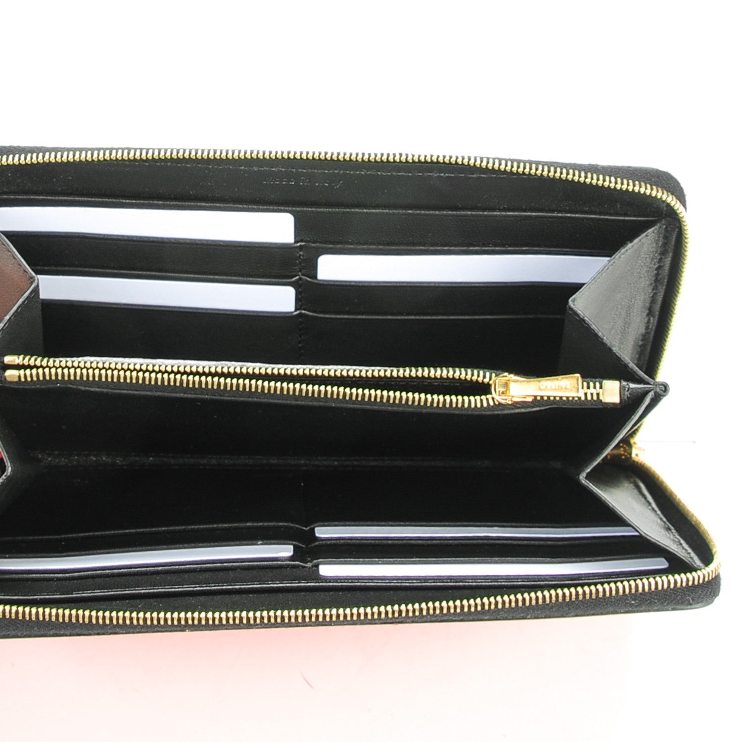 Celine Spazzolato Calfskin Large Zip Around Multifunction Wallet Pink 5 of 9