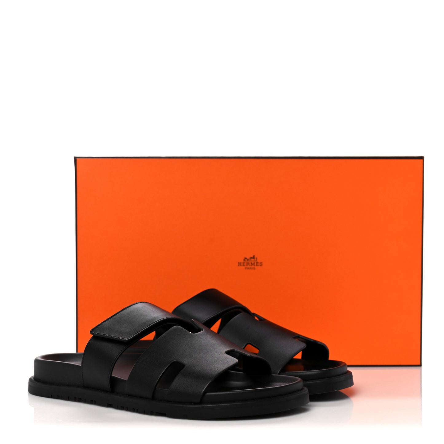 Calfskin Womens Chypre Sandals 40.5 Black