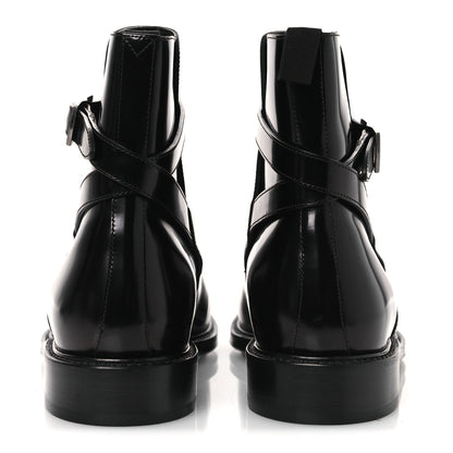 Saint Laurent Buello Top Army 20 Ankle Boots 39 Black 5 of 9