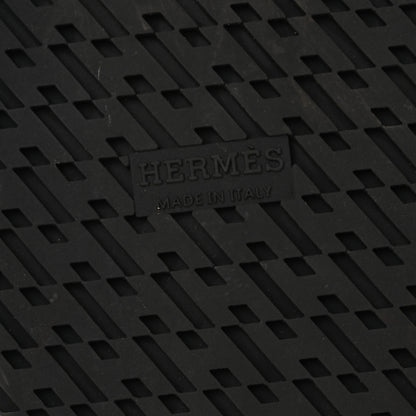 Hermes Calfskin Womens Chypre Sandals 38 Black 7 of 10