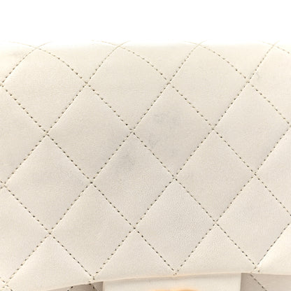 Chanel Lambskin Quilted Medium Double Flap White 18 of 18