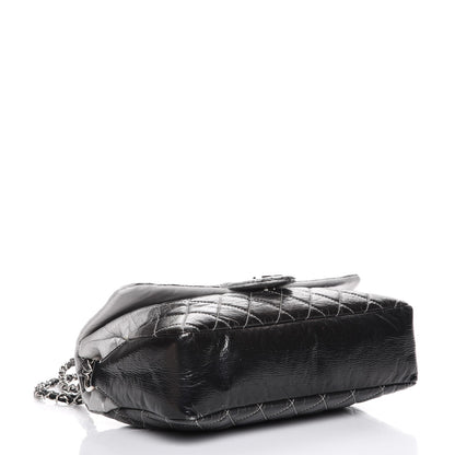 Chanel Vinyl Quilted Jumbo Melrose Degrade Flap Black 4 of 7