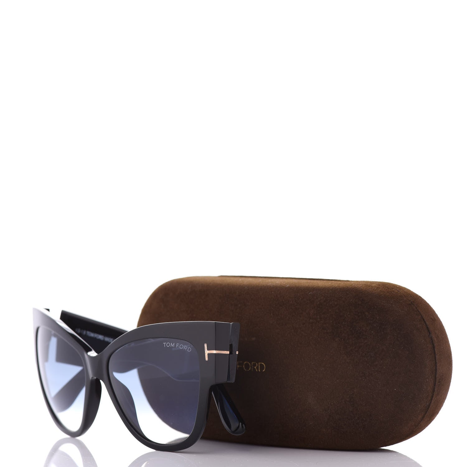 Tom Ford Acetate Anoushka Cat Eye Sunglasses TF371 Black 7 of 7