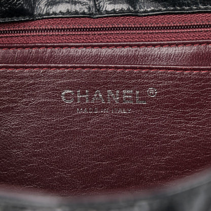 Chanel Crinkled Patent Quilted Jumbo Single Flap Black 8 of 12